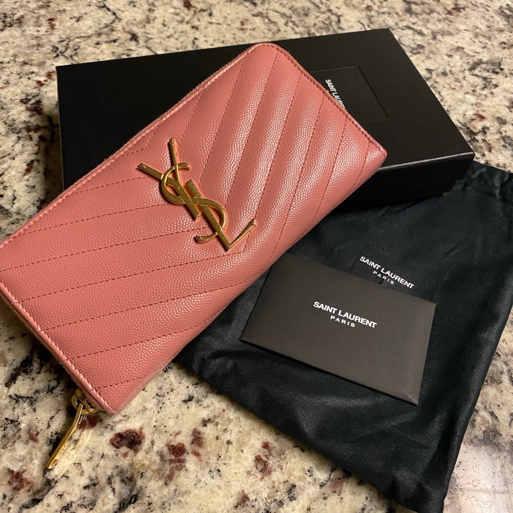 Authentic YSL Zippy Wallet